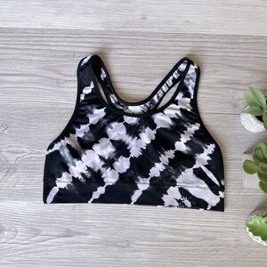 VS PINK unlined black tie dye sports bra size M EUC